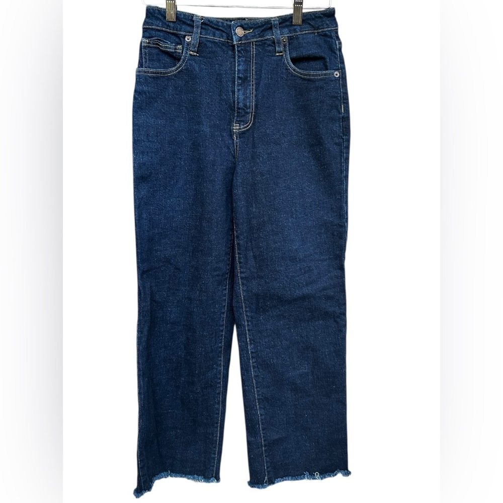 Oliver Logan Aberdeen Wide‎ Leg Crop Jeans Women’s 28 Dark Wash Like New!